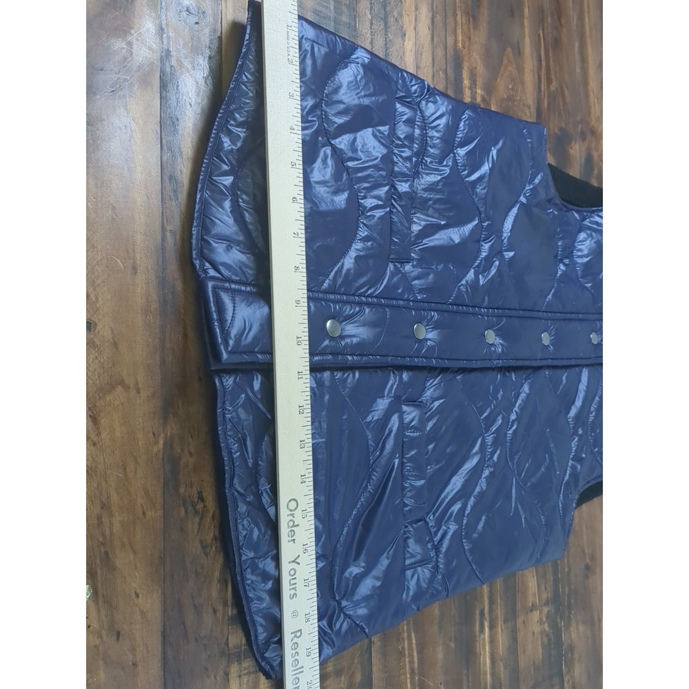 Peace‎ of Cloth Womens Small Puffer/Sweater Vest Blue & Black - Picture 4 of 8